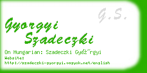 gyorgyi szadeczki business card